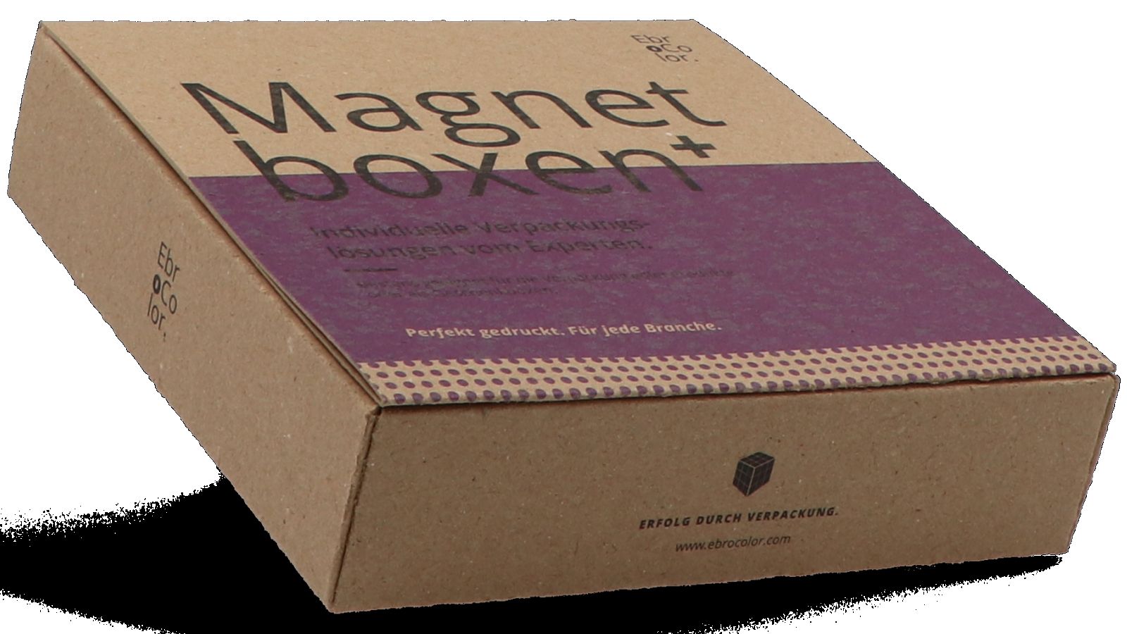 Boîte magnétique en carton recyclé marron