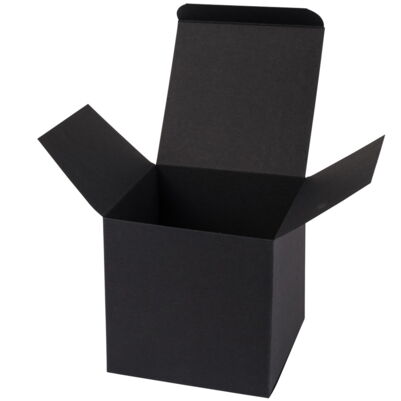 Faltschachtel schwarz (Cube)
