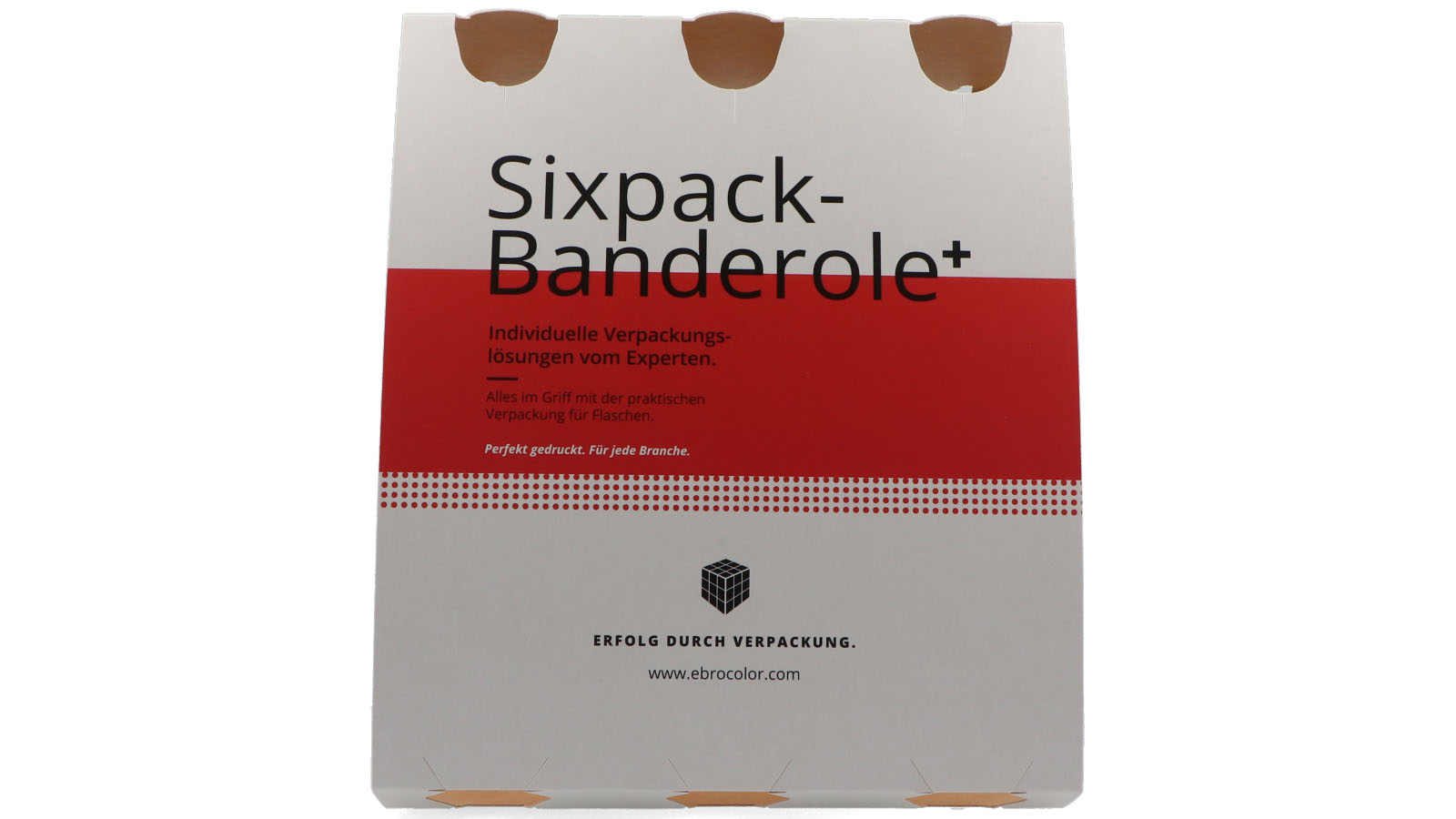 Sixpack-Banderole kann beliebig bedruckt werden
