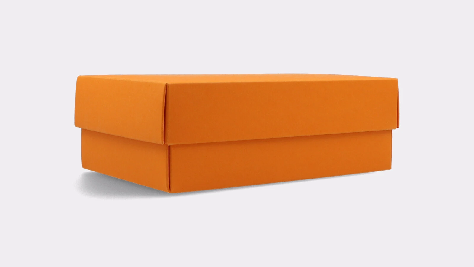 Box with lid and base in orange