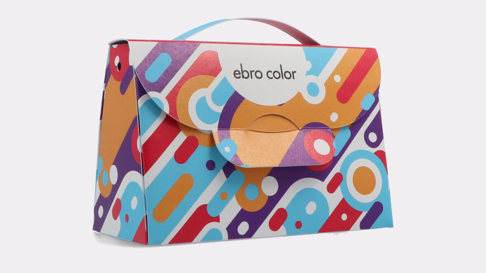 Paper handbag with logo from the front
