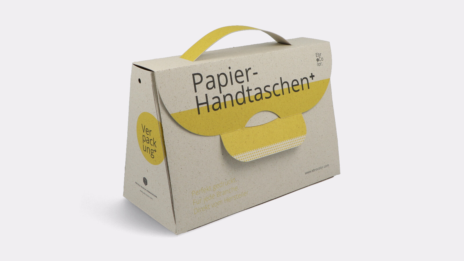 Papier-Handtasche aus Gras-Karton