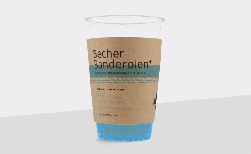 Becherbanderole mit Druck