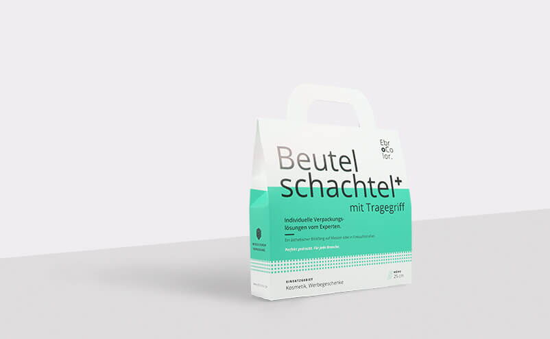 Beutelschachtel mit Tragegriff