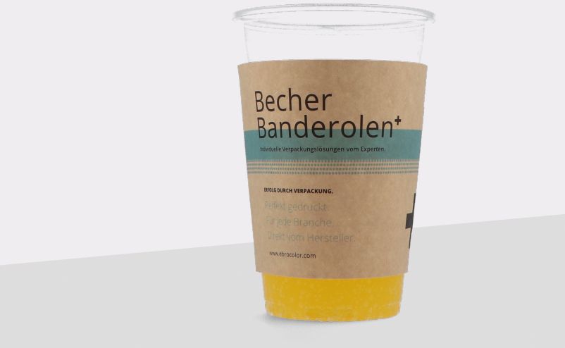 Banderoles de gobelets en papier kraft avec impression