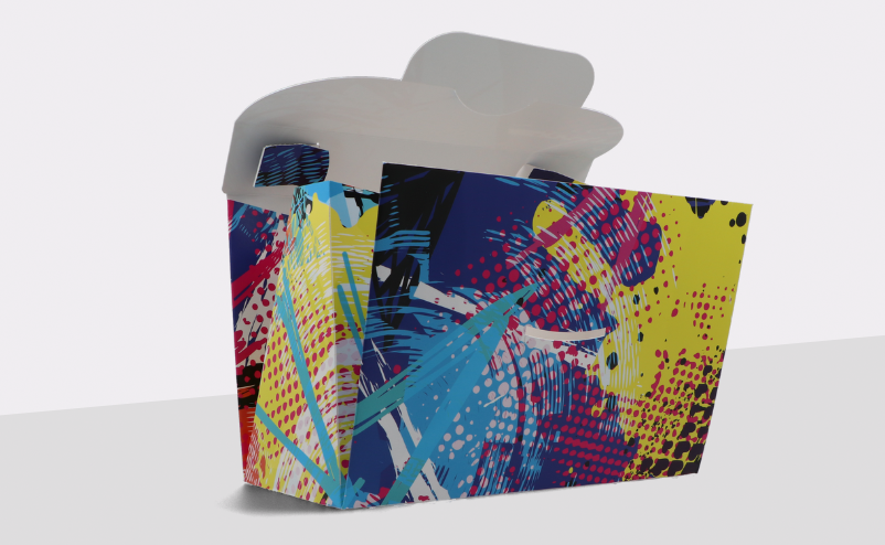 Papier-Handtasche geöffnet