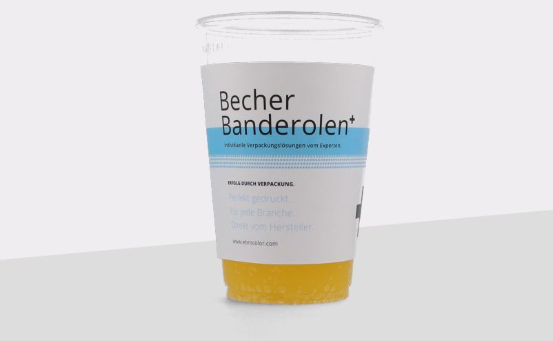 Printed cup banderoles