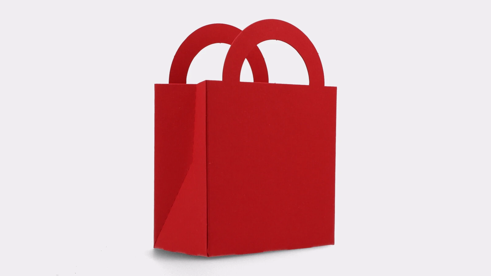 Cardboard bag in red