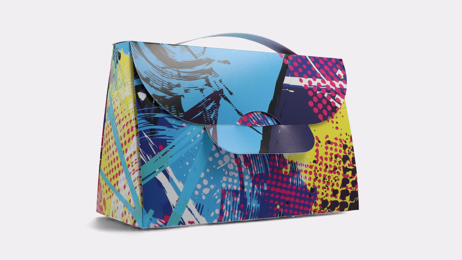 Papier-Handtasche mit Grafitti- Design