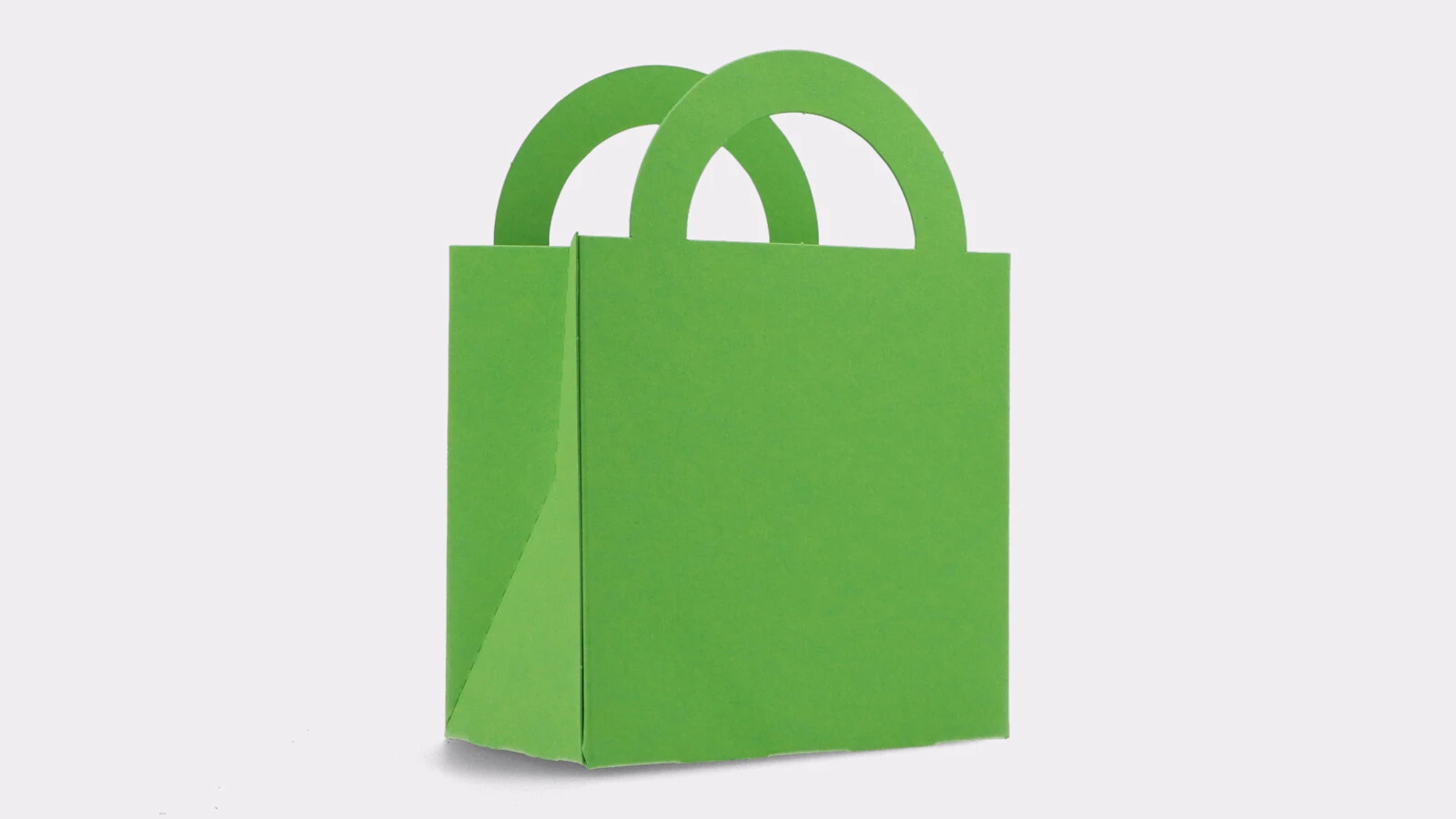 Cardboard bag in green