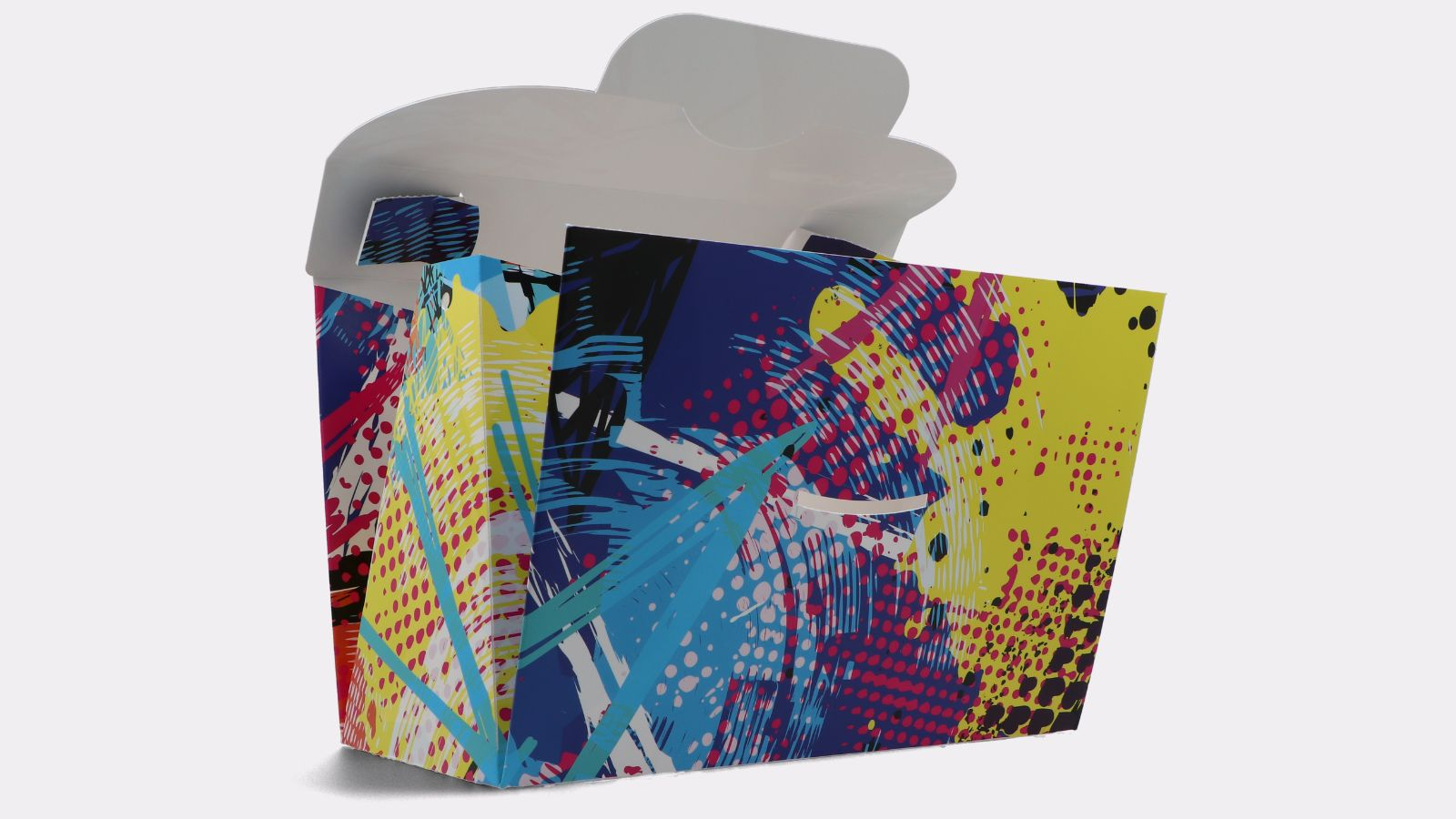Papier-Handtasche geöffnet