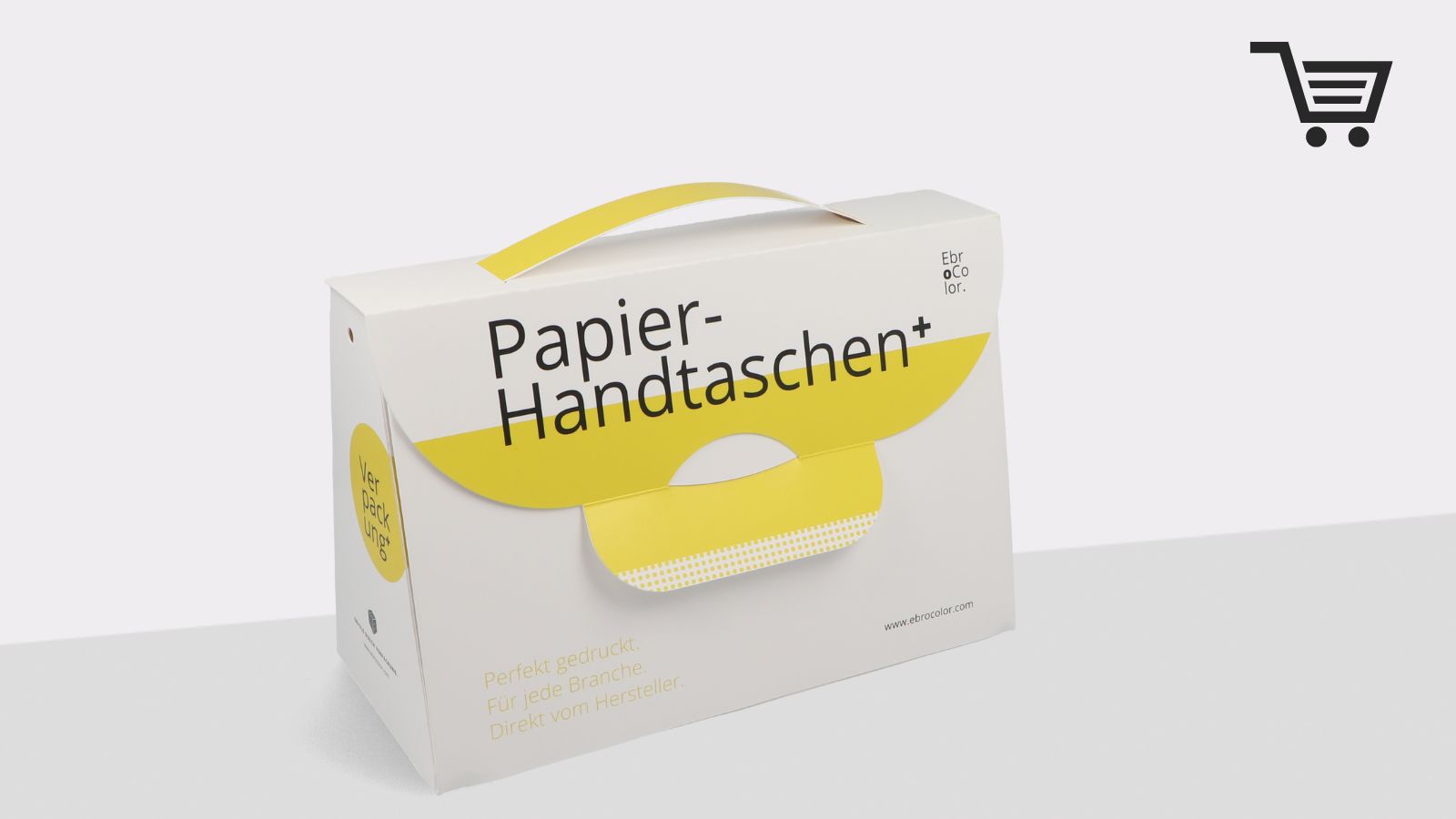 Papier-Handtaschen in Standardgrößen im Webshop