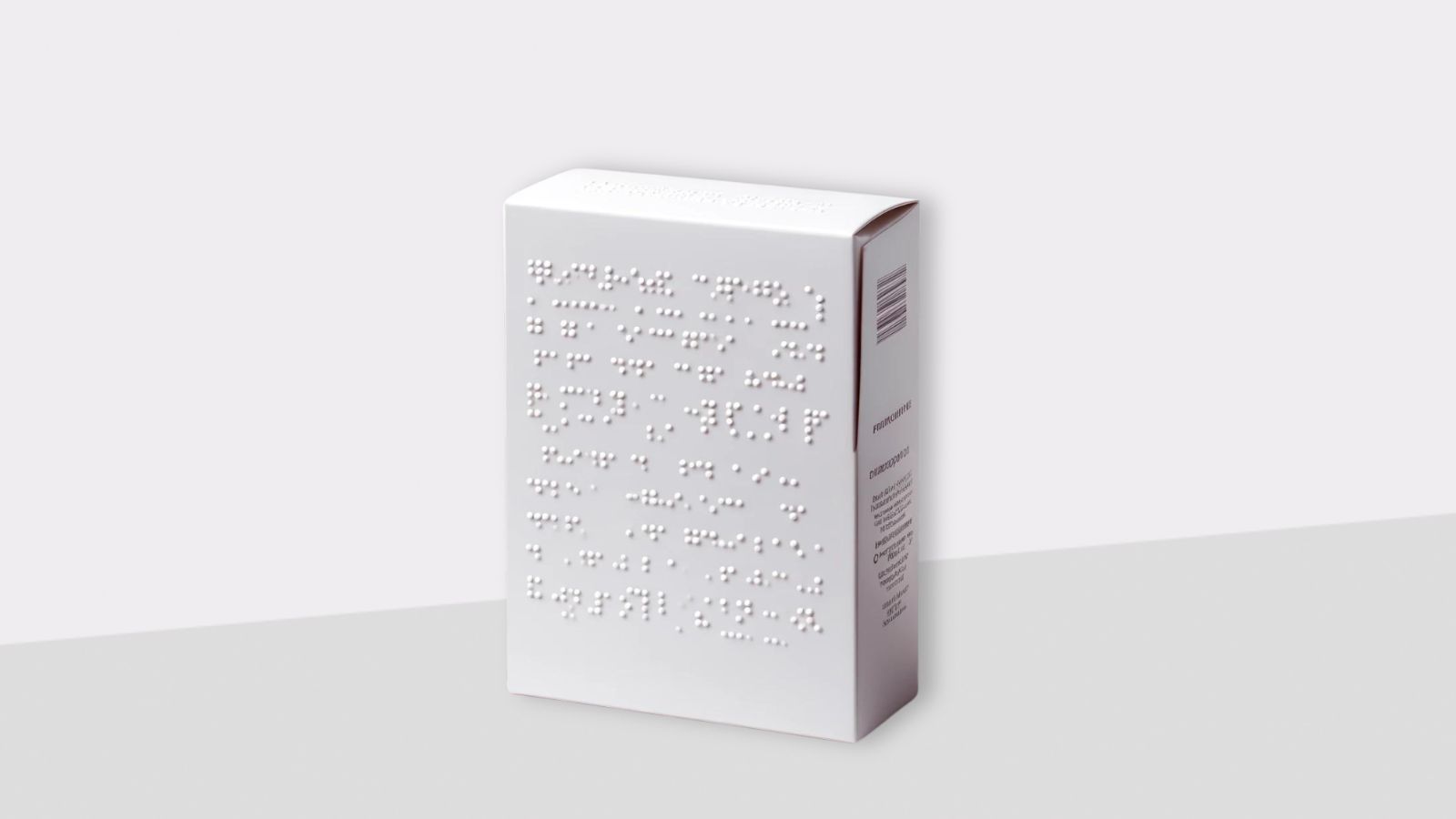 Braille embossing – tactile finishing technique for accessible and premium packaging solutions.