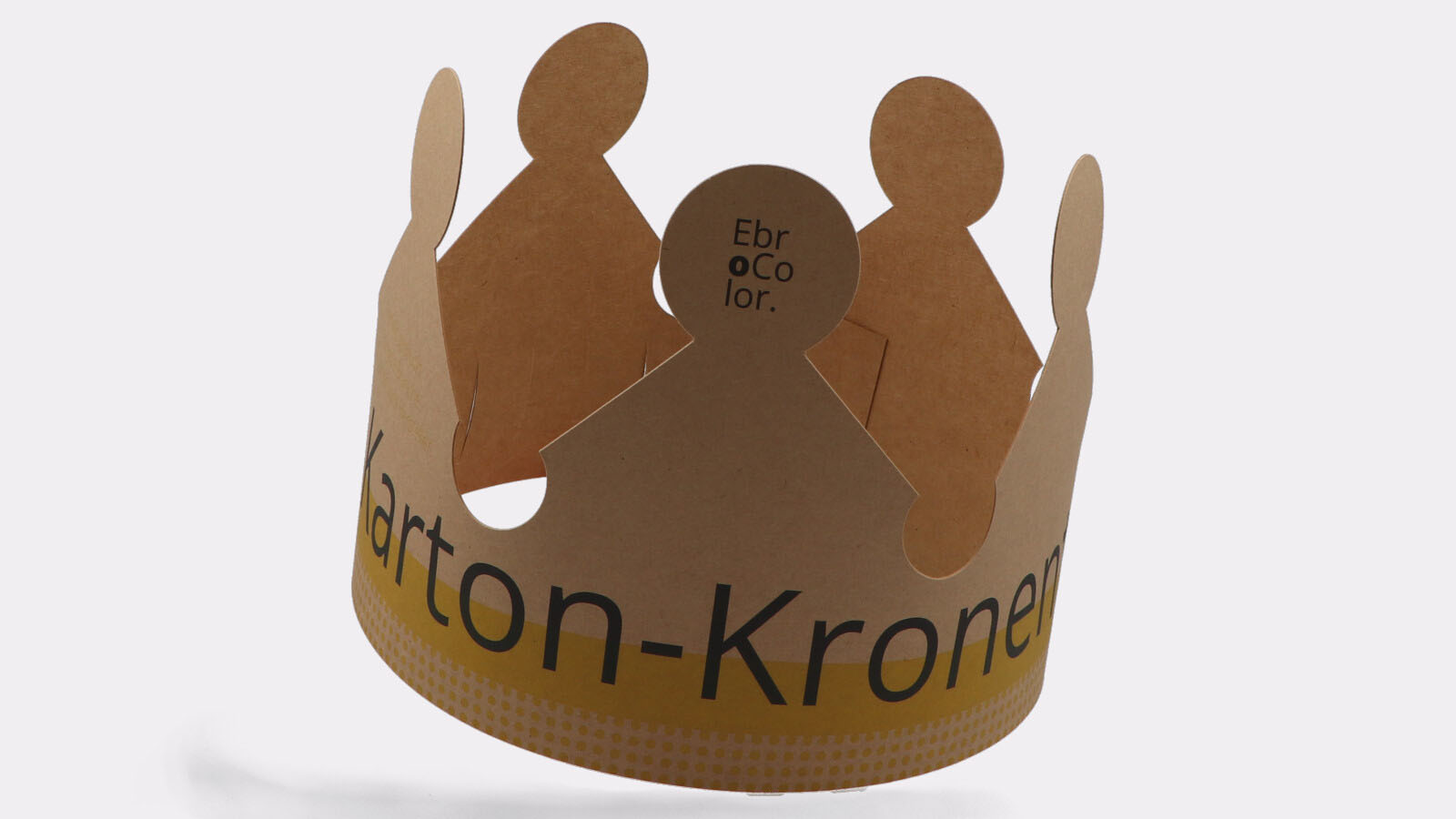Cardboard crown made from Kraft cardboard