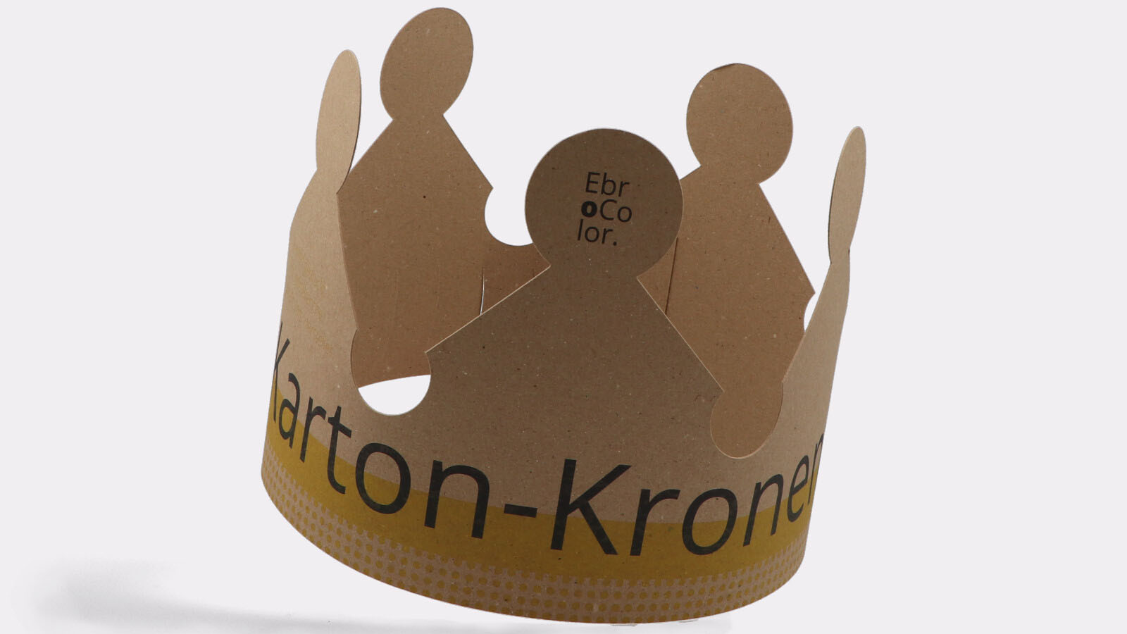 Cardboard crown made from brown recycled cardboard