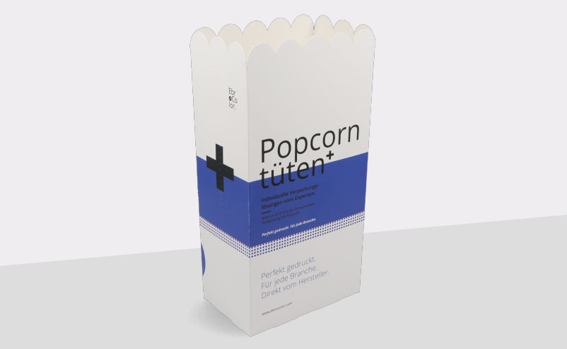 Sachet de popcorn en carton blanc