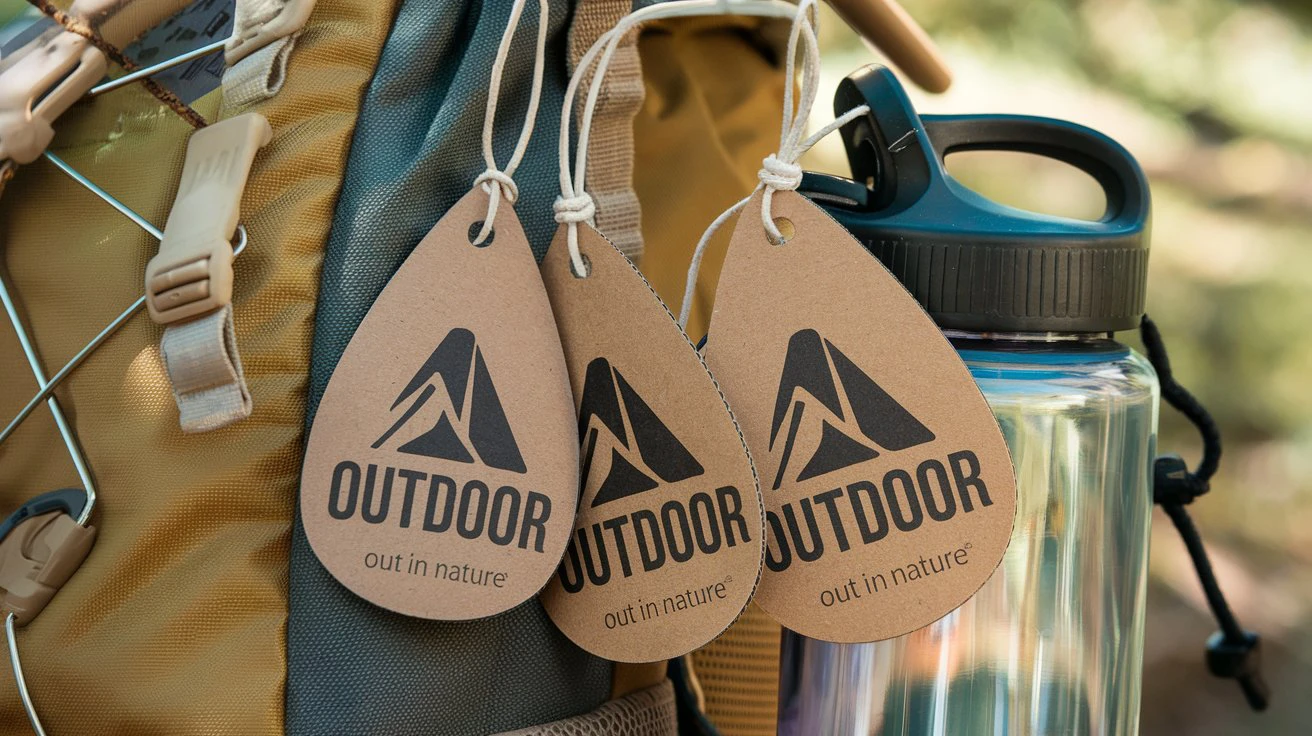 Hangtags in any shape, e.g., a drop